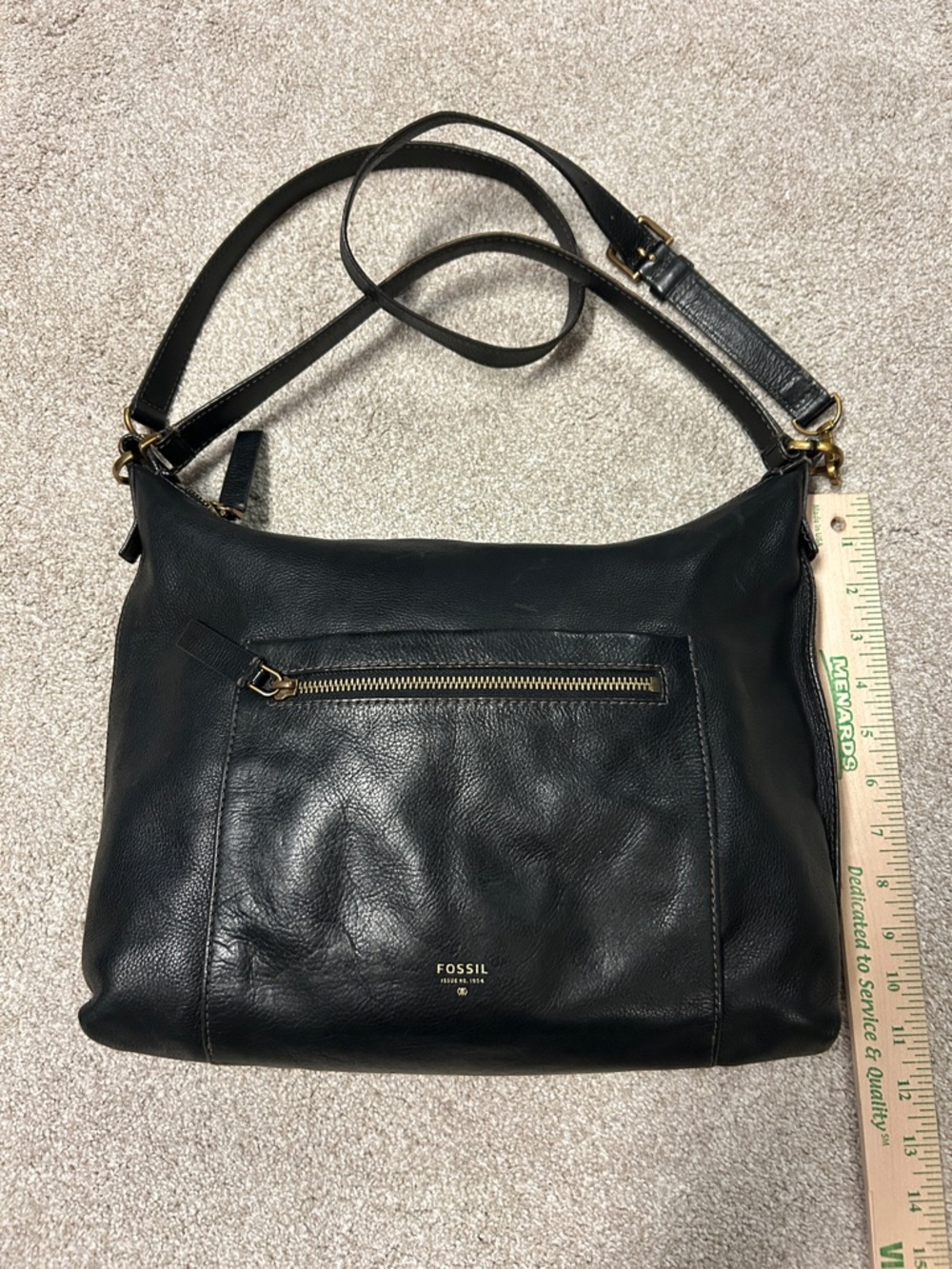 *TWO* FOSSIL Leather Shoulder/Crossbody Bags, Black (ZB6457) & Burgundy (ZB6642) - Picture 15 of 16